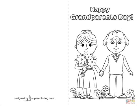 grandparents day card coloring pages
